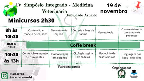 Iv Simp Sio Integrado De Medicina Veterin Ria Faculdade Arnaldo Em