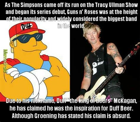 Duff The King Of Beers Mckagan Vs Duff Beer 1989 Meme By