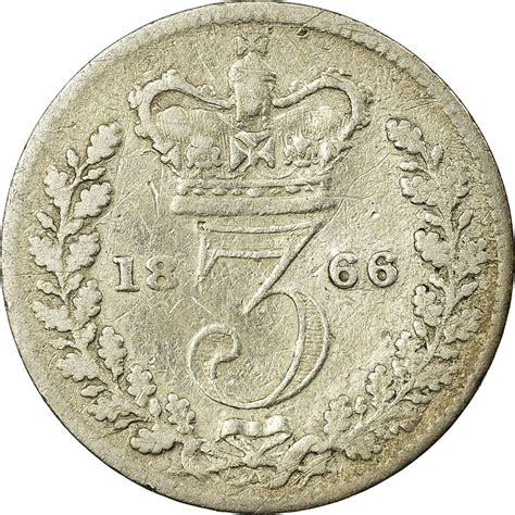 Threepence 1866 Circulating Coin From United Kingdom Online Coin Club