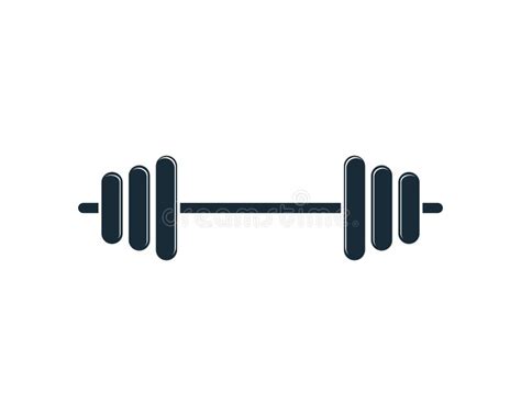 Barbell Dumbbell Gym Icon Vector Logo Template Illustration Design