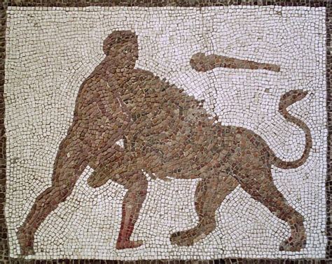 I Nemean Lion León De Nemea Roman Mosaic Nemean Lion Labors Of Hercules