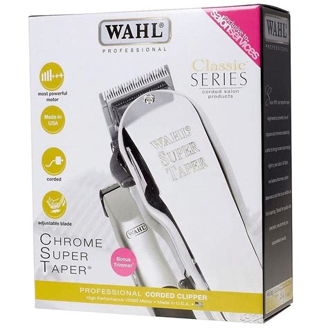 Wahl Limited Edition Chrome Super Taper Combo Pack Fruugo Pt