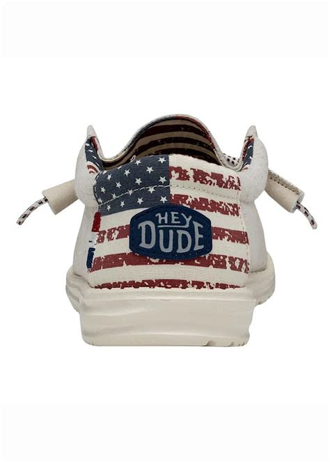 Hey Dude Wally Patriotic Off White Main Street Boutique