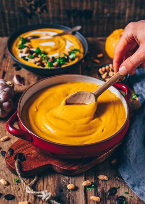 Roasted Pumpkin Soup Creamy Vegan Recipe Bianca Zapatka Recipes