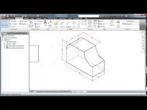 Inventor Tutorial With Isometric Sketches Intermediate Part 9b Of 20