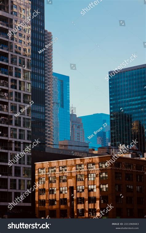 chicago city background wallpaper photo stock photo