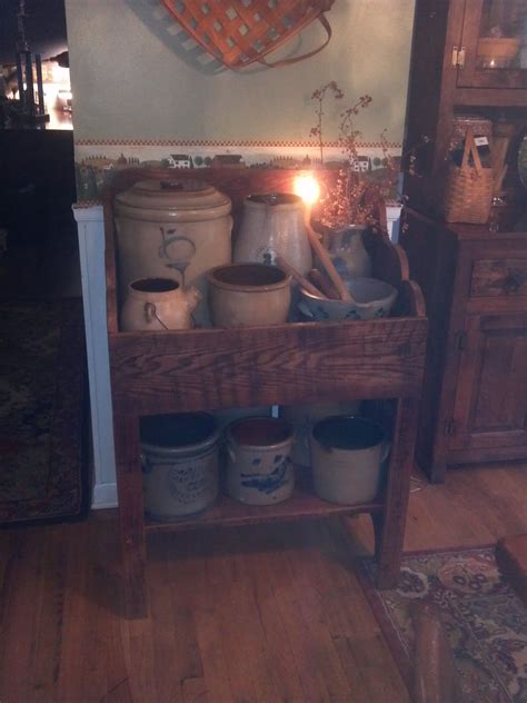 This Is My Favorite Primitive Crock Stand Primitive Homes