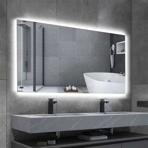 Stylish LED Bathroom Mirror with Dimmable Backlit Light