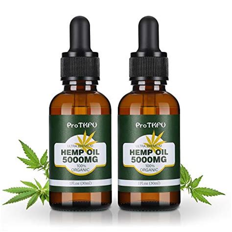 2 Pack Hemp Oil For Pain Anxiety And Stress Relief 5000 Mg Premium Organic Hemp Extract 100