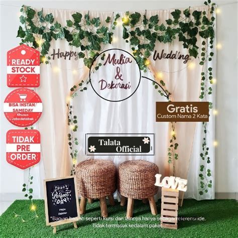 Jual Dekor Dekorasi Backdrop Photobooth Kain Hiasan Lamaran Tunangan