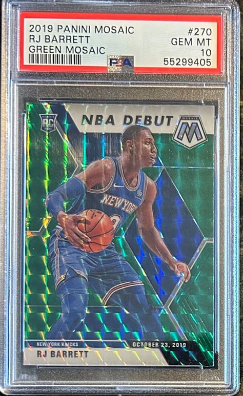 Rj Barrett Mosaic Nba Debut Green Psa Price Guide