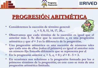 Progresion Aritmetica Ppt