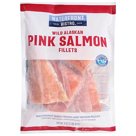 Waterfront Bistro Boneless Skin On Wild Alaskan Pink Salmon Fillets