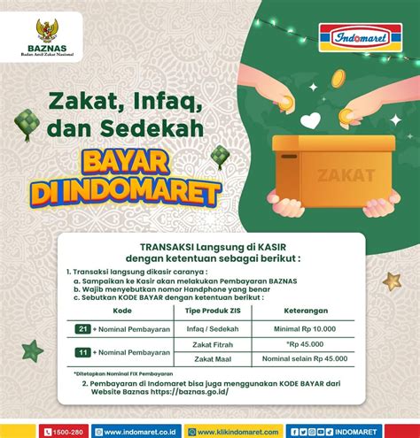 Indomaret On Twitter Kini Pembayaran Zakat Infak Dan Sedekah Ke