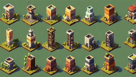 Lexica Simple Clean Blocky D Isometric Pixel Concept Sprites Of An