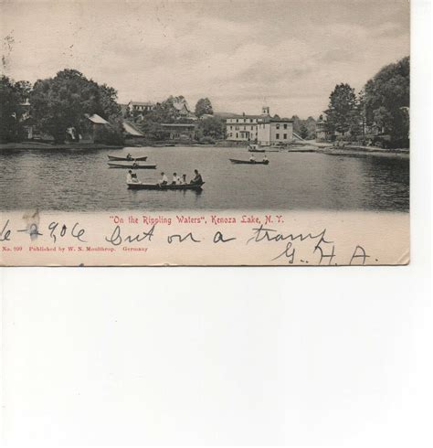 Kenoza Lake New York Boating Scene 1906 Vintage Postcard E25 Ebay