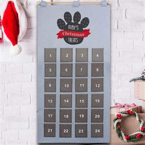 Personalised Pet Advent Calendar In Silver Grey Mypersonalisedchristmas