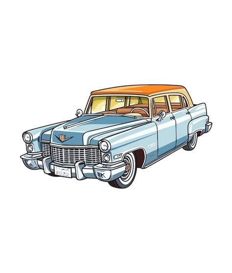 Vector Ilustra O De Carro Cl Ssico Vintage Em Fundo Branco Ilustra O