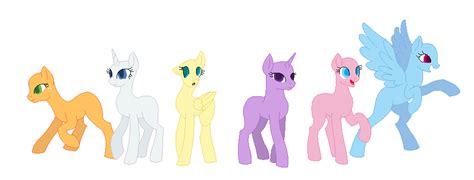 MLP Mane Six base by Ingoingmage920 on DeviantArt