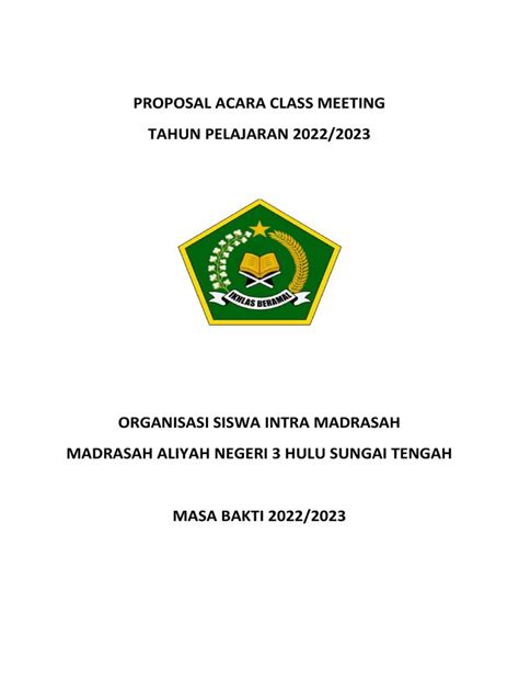 Proposal Class Meeting Pdf