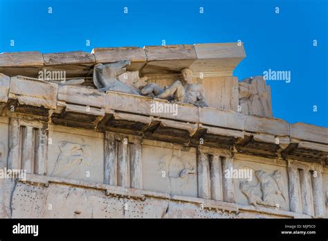 Horse sculptures on Parthenon' s frieze of Athens Parthenon Greece Stock Photo - Alamy