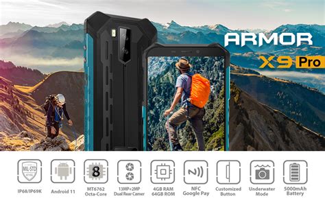 Ulefone Rugged Smartphone Armor X9 Pro 4GB 64GB Mobile Phones SIM Free