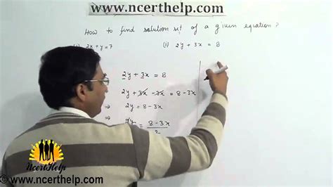 How To Find The Solution Set Of A System Of Linear Equations Youtube