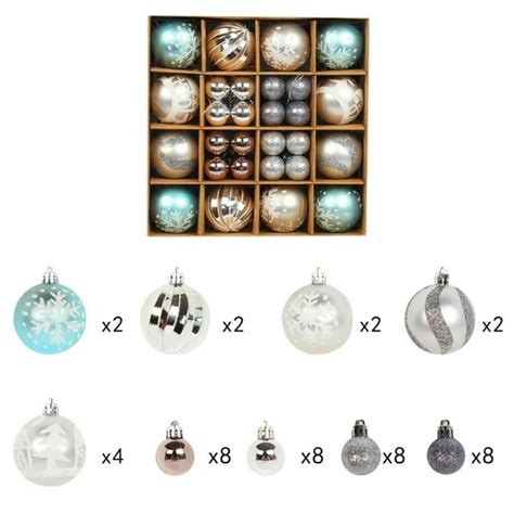 44pcs Christmas Ball T Box Set Multicolor Christmas Tree Ornaments