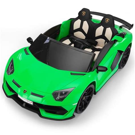 TOBBI 24-Volt Licensed Lamborghini 2 Seater Kids Ride On Car With Remote Control Electric Kids ...