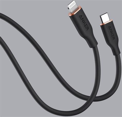 Anker PowerLine III Flow USB C To Lightning Cable 6 Ft Black A8663011