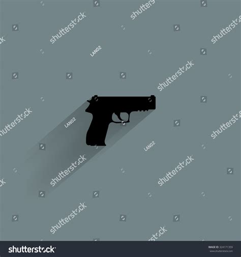 Isolated Weapon Silhouette On A Blue Background Royalty Free Stock