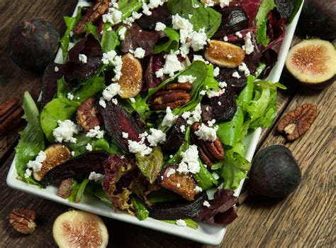 Beet Salad with Feta and Figs - Feasting not Fasting