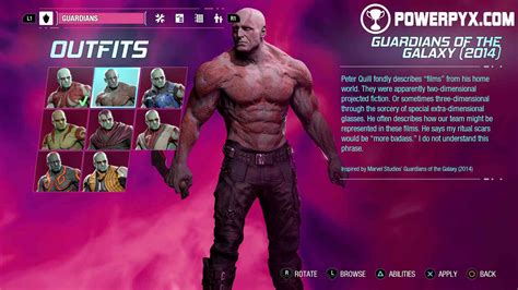 Guardians of the Galaxy All Outfits Showcase