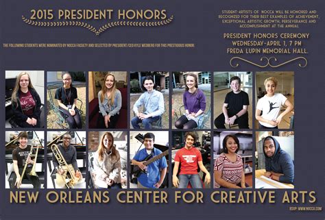 NOCCA President Honors 2015 – NOCCA