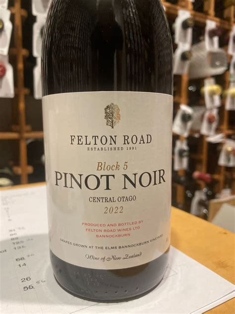 2022 Felton Road Pinot Noir Block 5 New Zealand South Island Otago