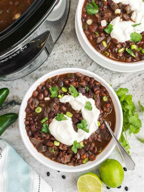 Slow Cooker Black Bean Soup Bean Recipes