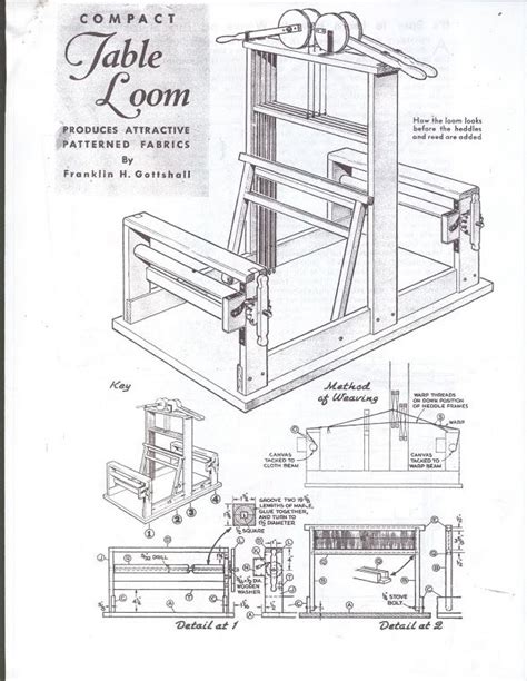 Vintage Plans: Free Plans. Build Model Steam Engines | Weaving machine, Weaving loom diy, Loom ...