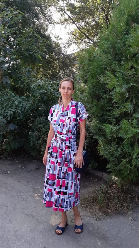 Пестрое платье от Луна: Сшито по выкройке Платье с цельнокроеными ...