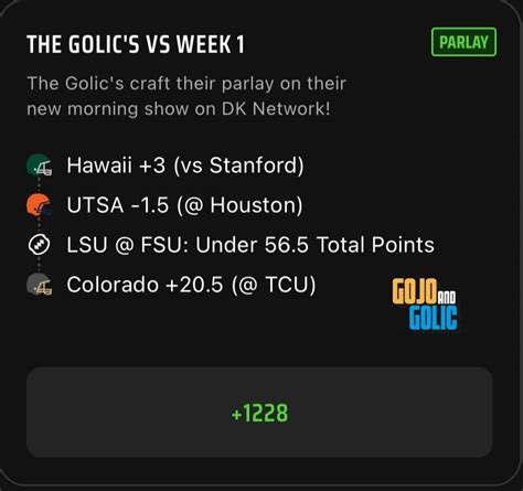 College Football Parlay Best Bets Today GoJo And Golic Parlay Picks On