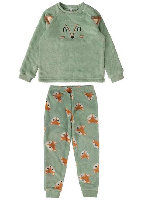 Pijama Infantil Menino Longo Malwee 1000115356 03956 Verde Meias Sao