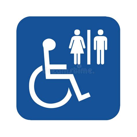 Disabled Toilet Symbol Icon Stock Illustration - Illustration of restroom, lavatory: 139064182