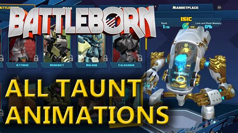 Battleborn All Character Taunts Youtube