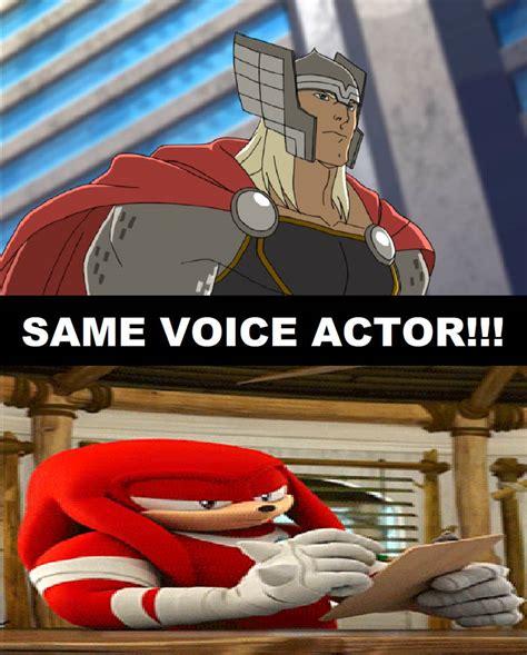 Knuckles and Thor Got Same Voice Actor. by brandonale on DeviantArt