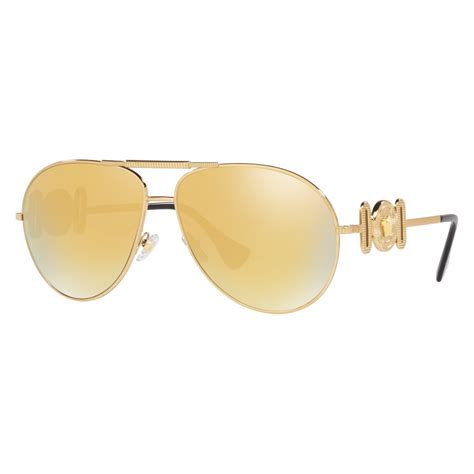 Versace Gold Men's Aviator Sunglasses M000504 - ItsHot