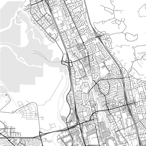 Milpitas Map Print, Milpitas Map Poster Wall Art, Ca City Map