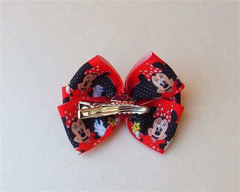 Minnie Mouse Hair Bow Disney Hair Bow Minnie Mouse Hair Etsy