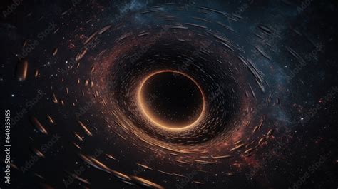 Artistic Interstellar Supermassive Black Hole In Outer Space Astronomy