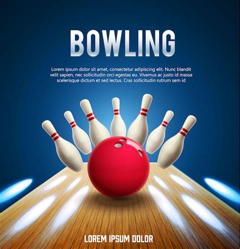 Premium Vector Bowling Realistic Theme Eps 10