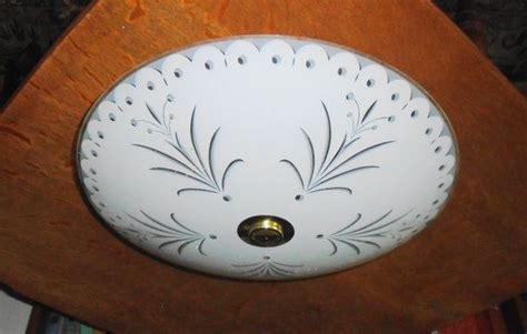 Light Fixture Cover On 2 Bulb Electric Ceiling Plate Vintage Etsy