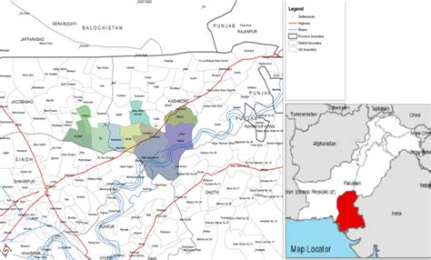 Map of study area in district Jacobabad and Kashmor, Sindh | Download Scientific Diagram